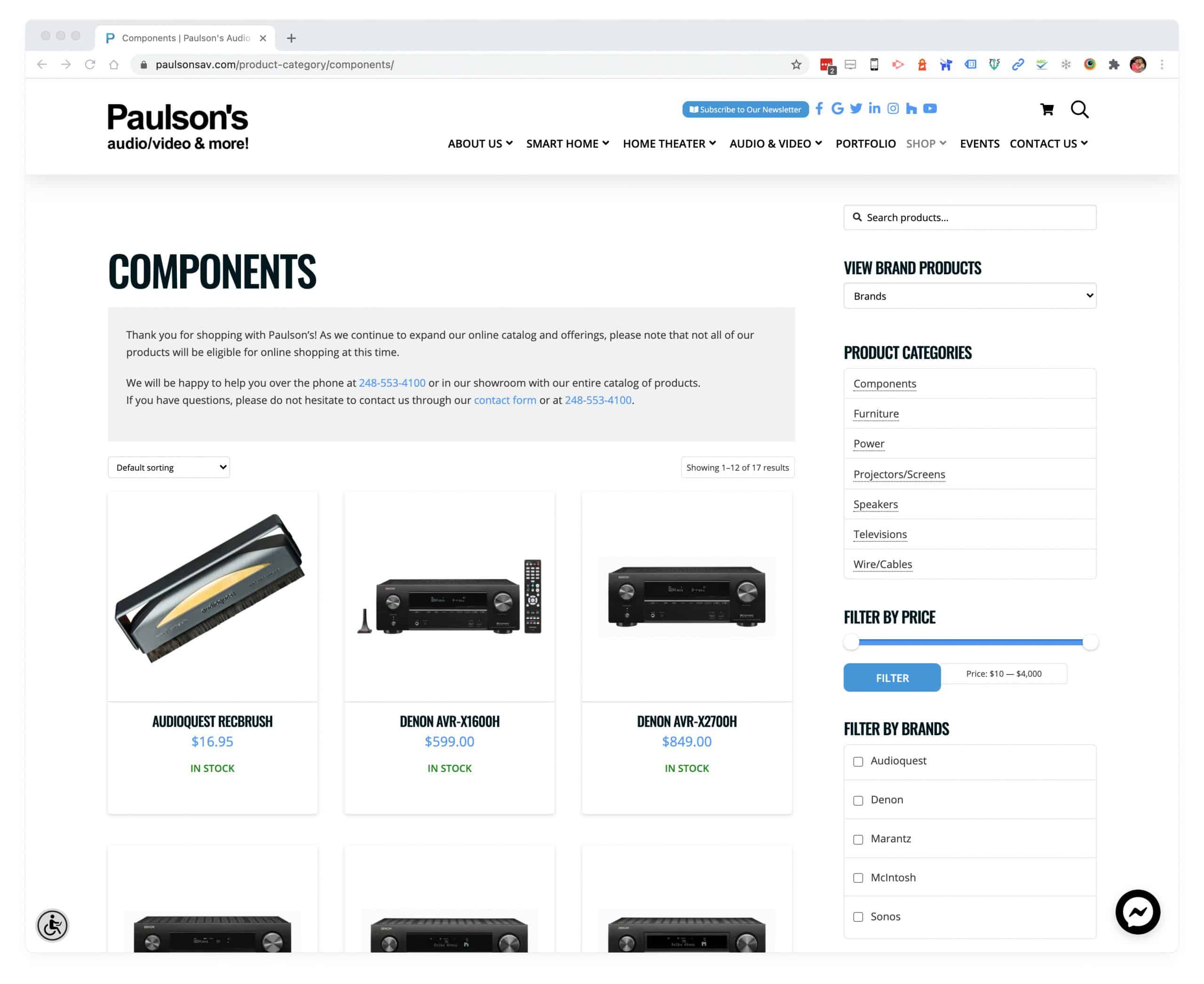 Product Category Page